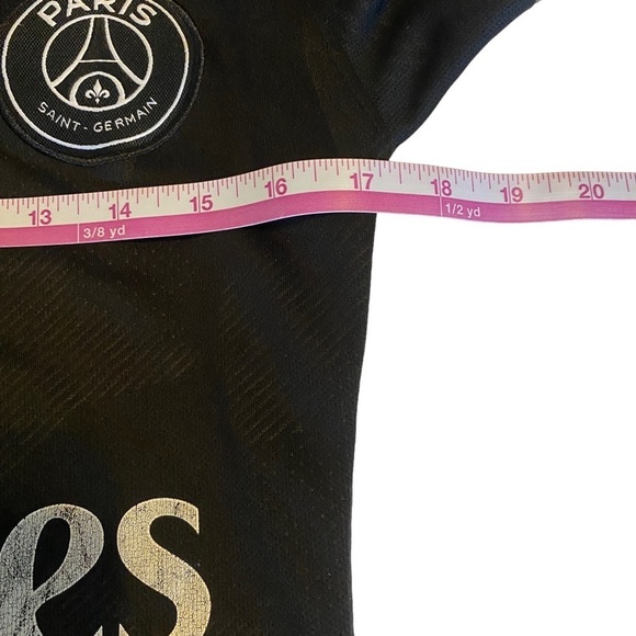 Nike Black PSG Paris-Saint-German Rihana Short Sleeve Soccer Jersey Shirt Sz M - Picture 4 of 8
